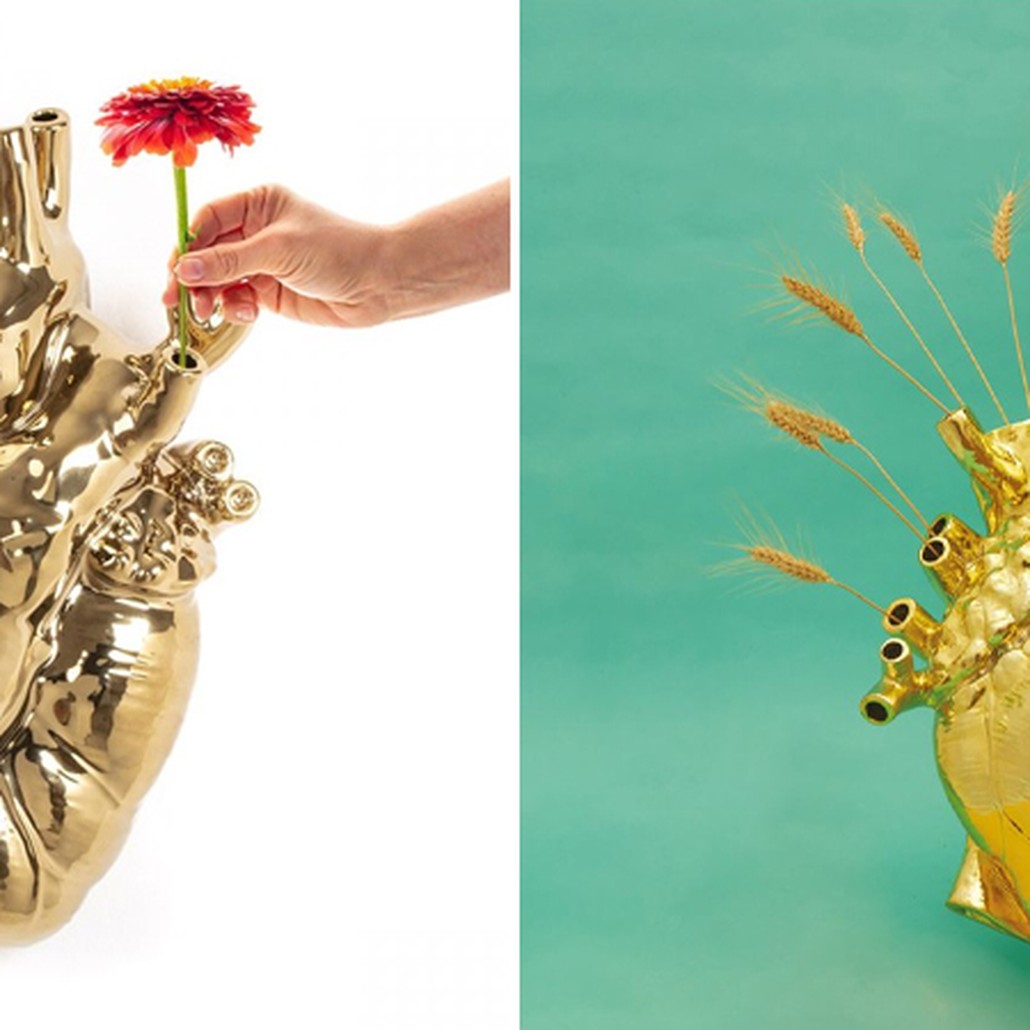 Ваза Seletti Love in Bloom Gold Gaint