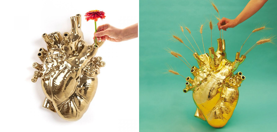 Ваза Seletti Love in Bloom Gold Gaint