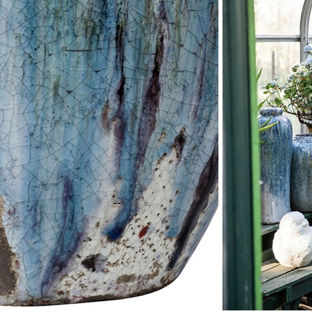 Ваза Terracotta Vase blue-white