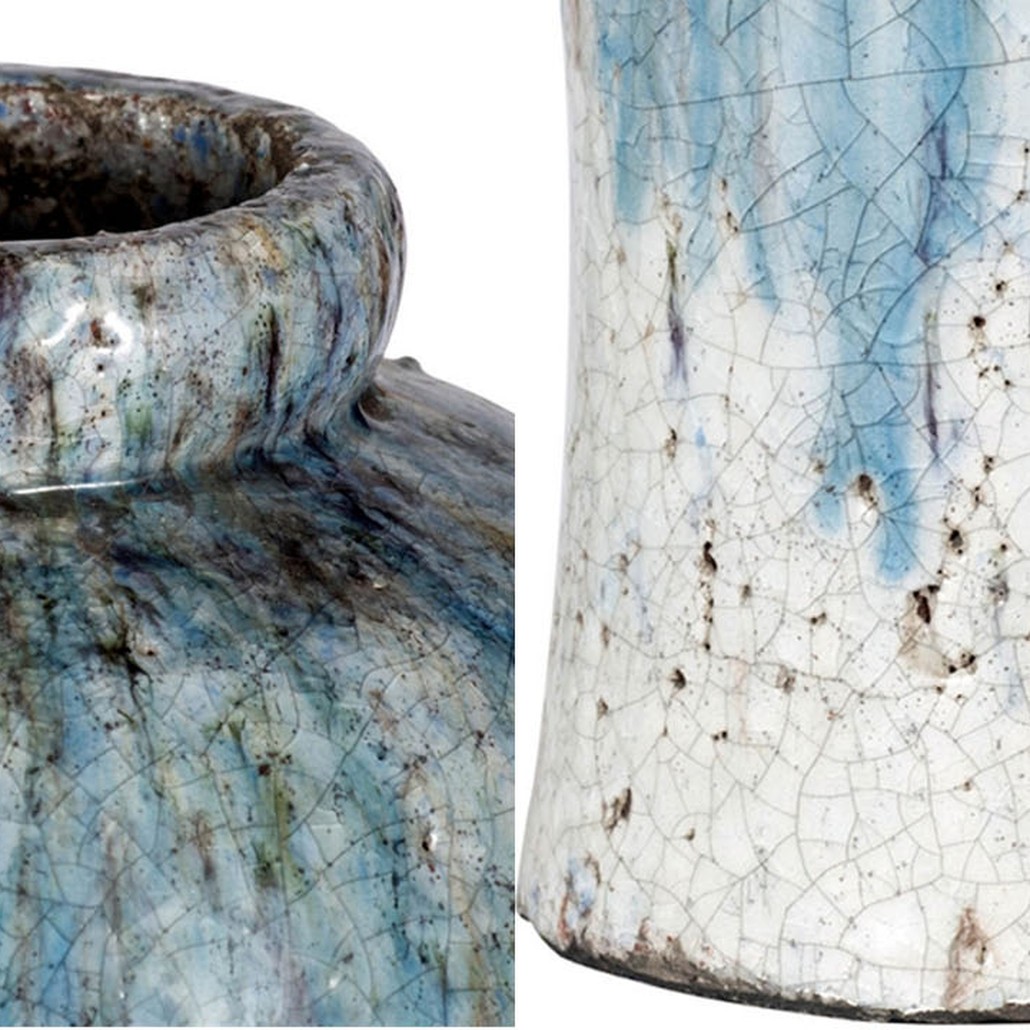 Ваза Terracotta Vase blue-white high