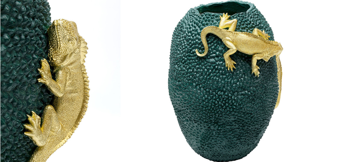 Ваза Two Lizards and green fruit