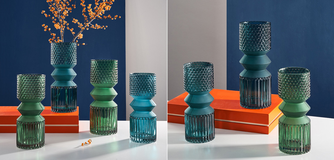Ваза Vase Golden Throat Cup green