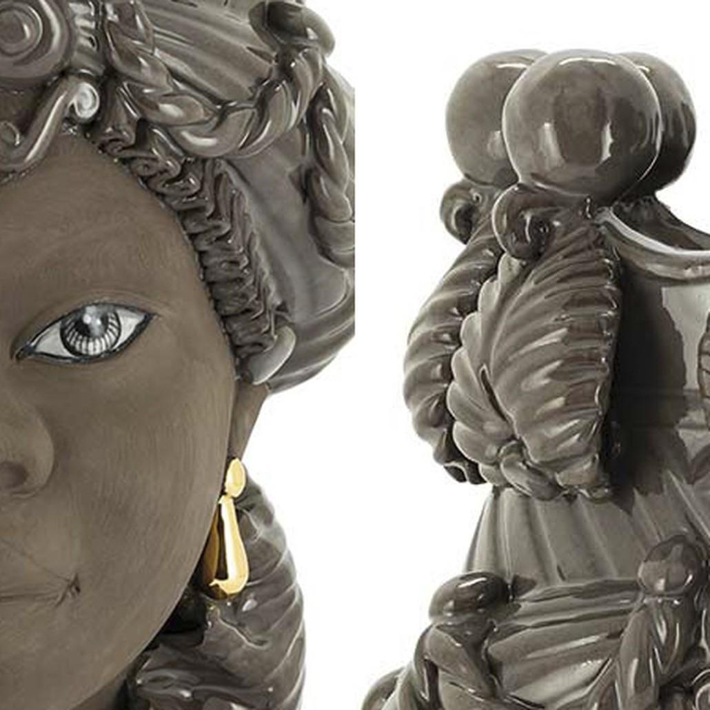 Ваза VASE MORO BIG LADY BLACK MUD