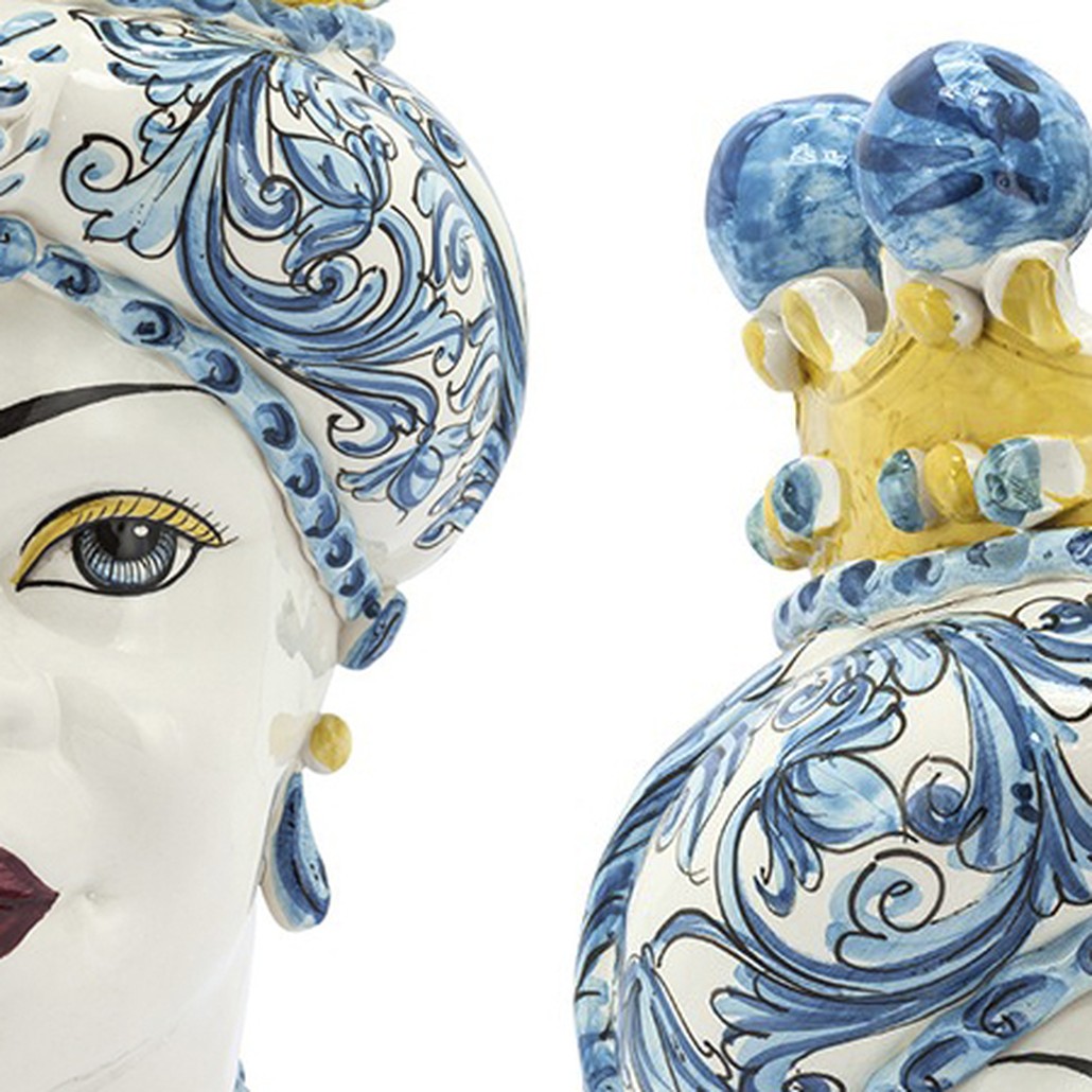 Ваза VASE MORO LADY CROWN blue