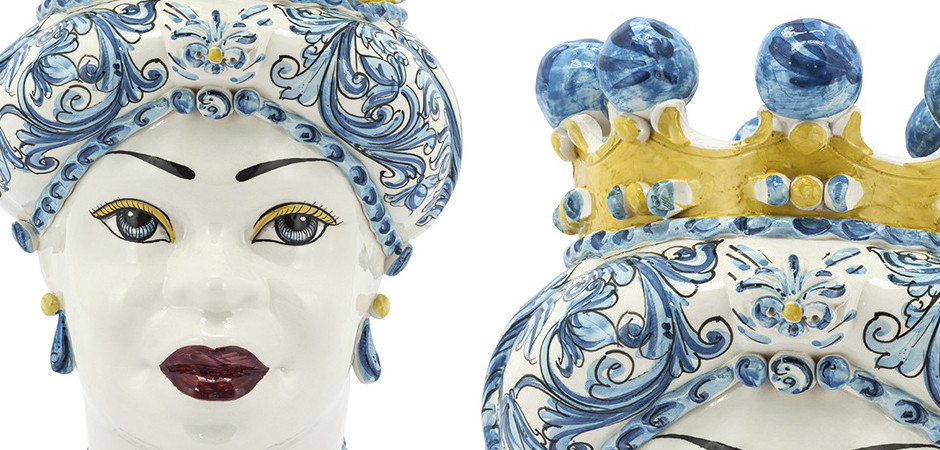 Ваза VASE MORO LADY CROWN blue