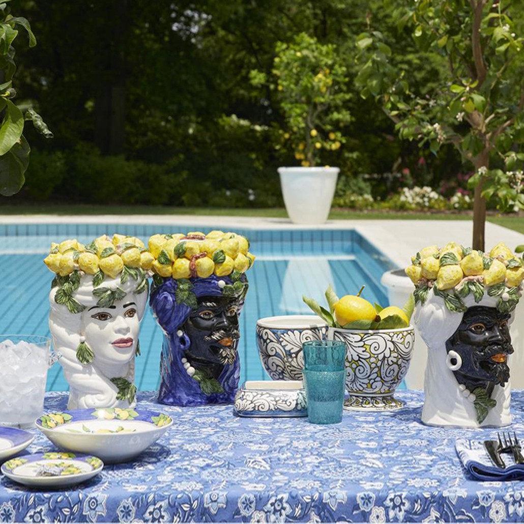 Ваза VASE MORO LADY CROWN blue