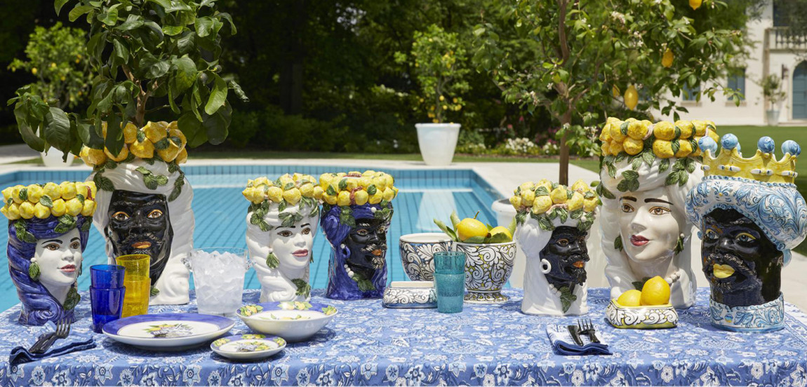 Ваза VASE MORO LADY CROWN blue