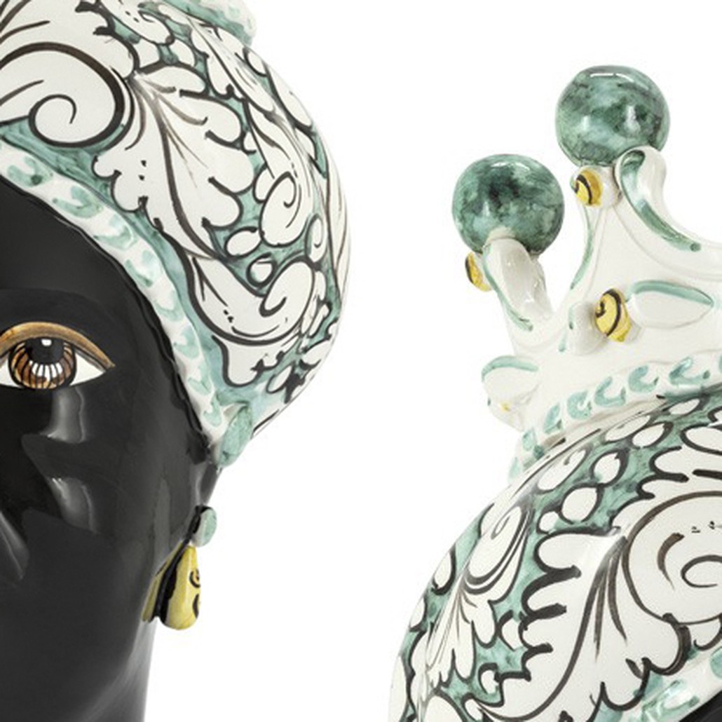 Ваза VASE MORO LADY CROWN turquoise