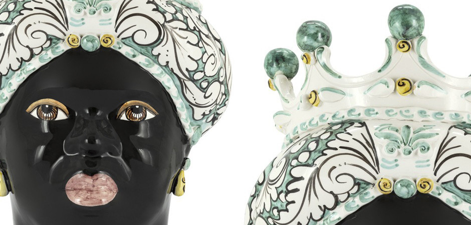 Ваза VASE MORO LADY CROWN turquoise