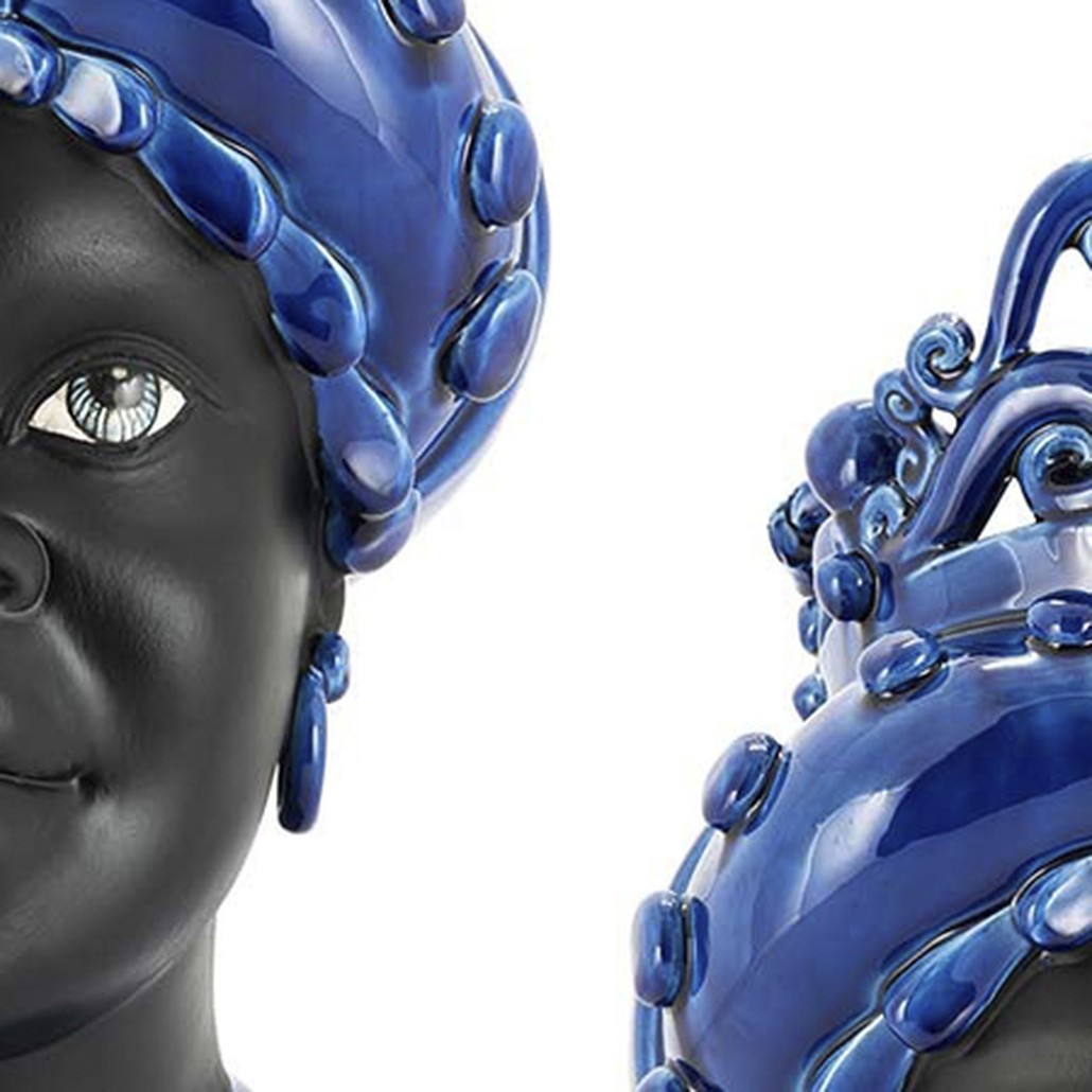Ваза VASE MORO LADY MED. MAT Blue