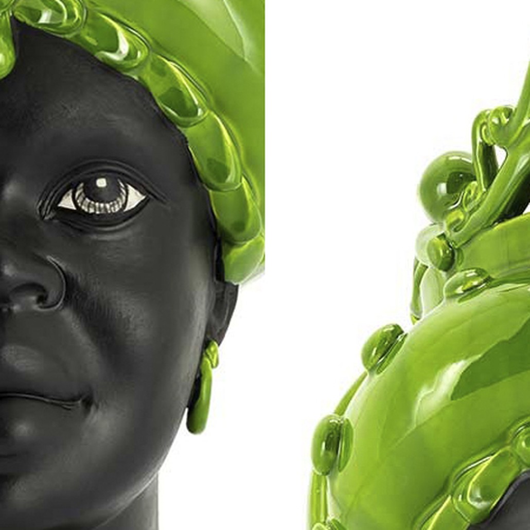 Ваза VASE MORO LADY MED. MAT Green