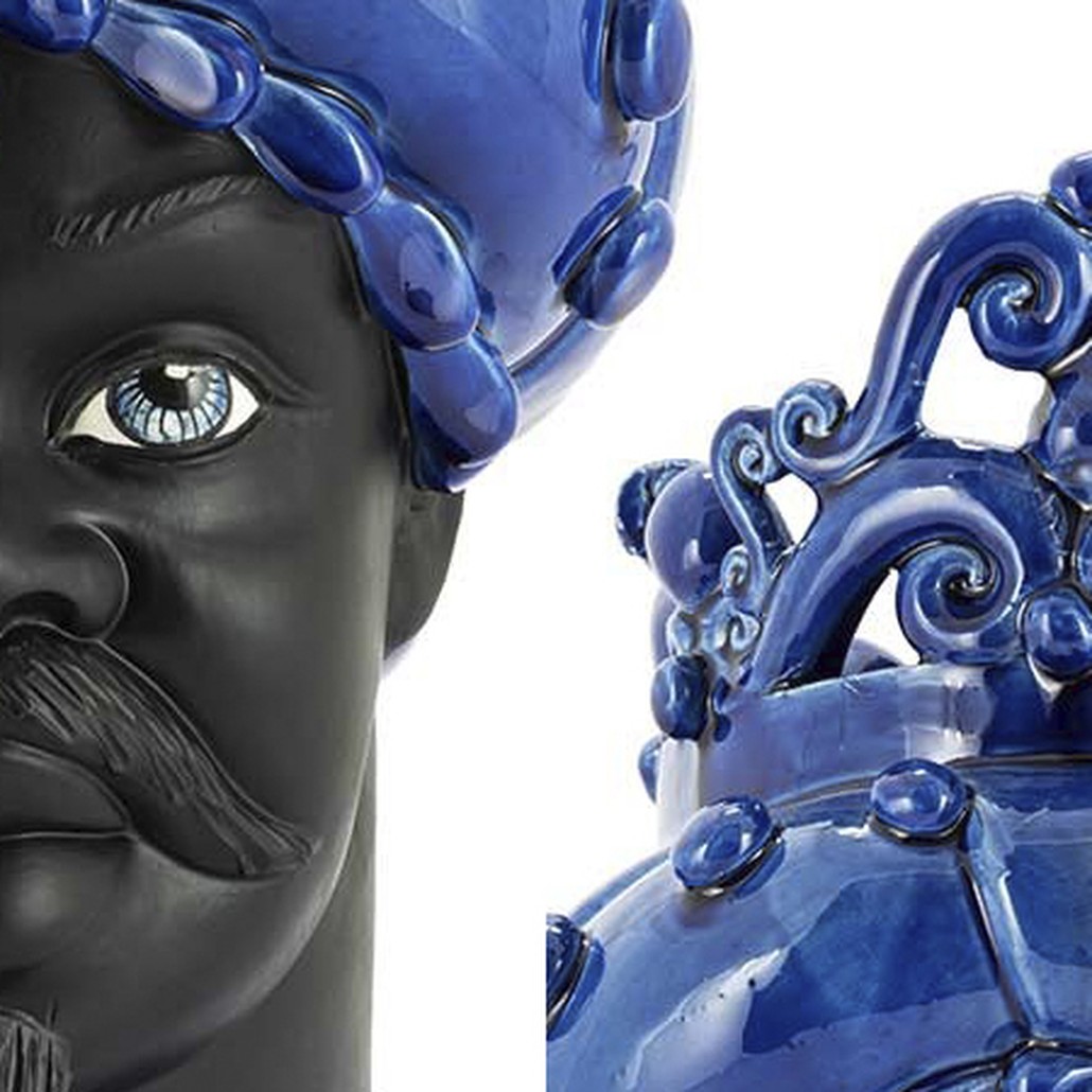 Ваза VASE MORO MAN MED. MAT Blue