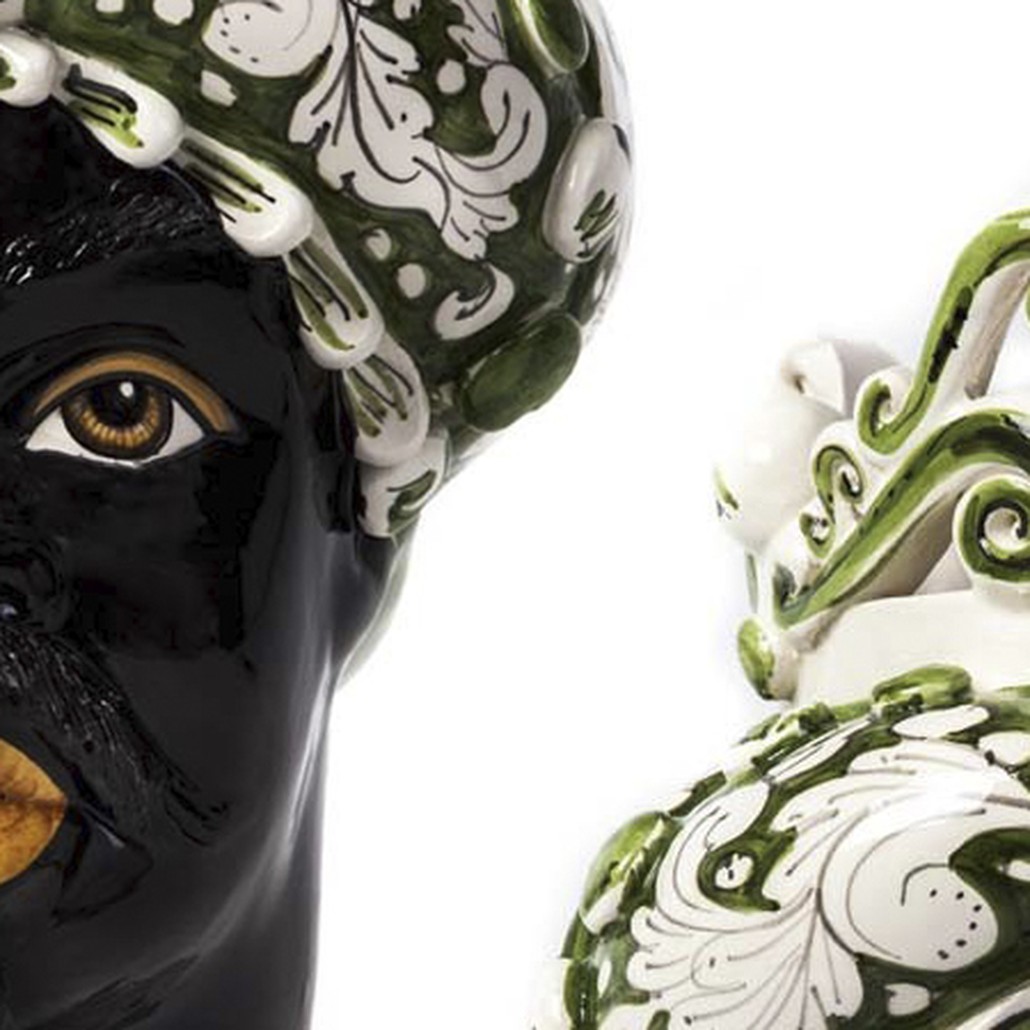 Ваза VASE MORO MAN MEDIUM green