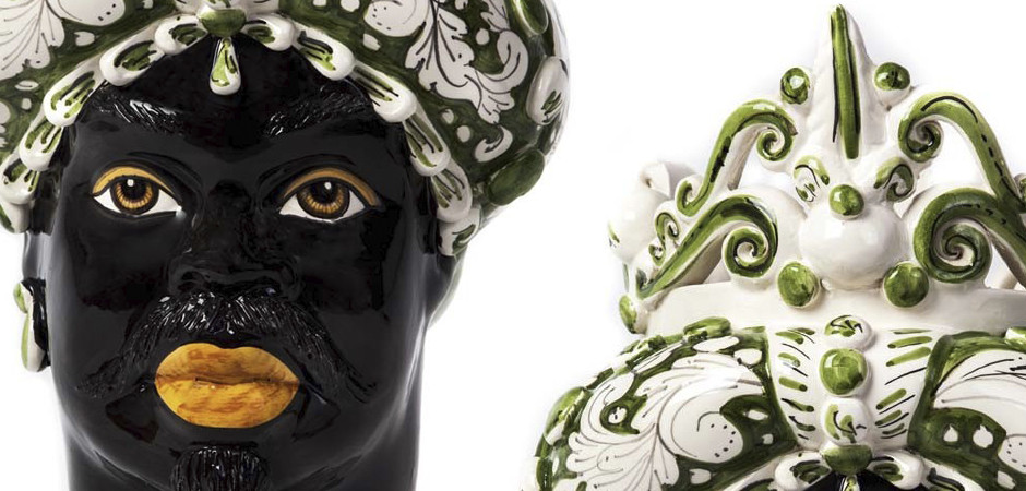 Ваза VASE MORO MAN MEDIUM green