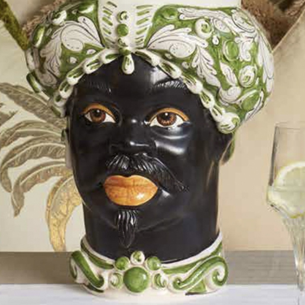 Ваза VASE MORO MAN MEDIUM green