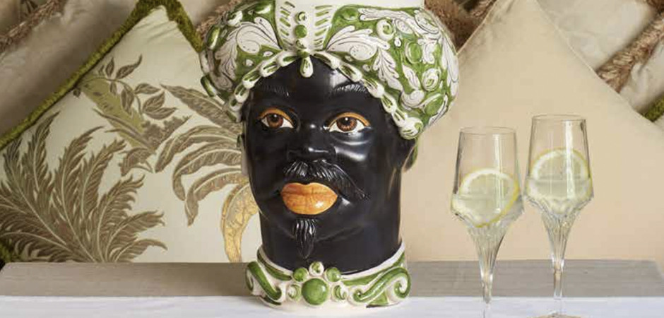 Ваза VASE MORO MAN MEDIUM green