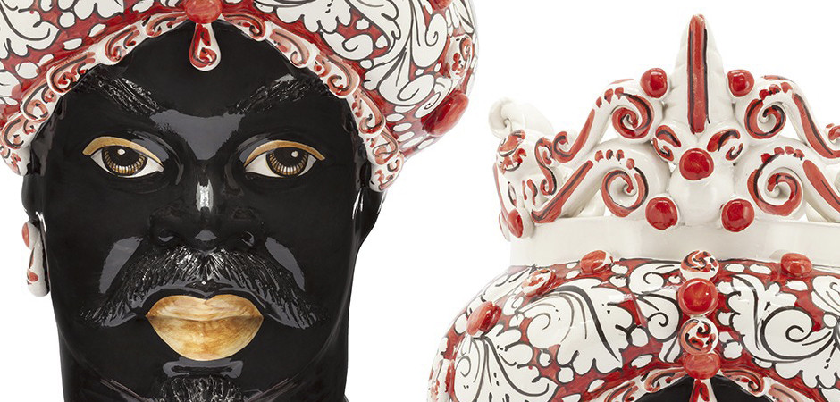 Ваза VASE MORO MAN MEDIUM red