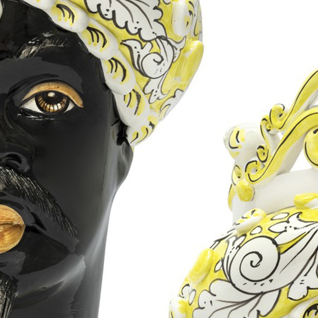 Ваза VASE MORO MAN MEDIUM yellow