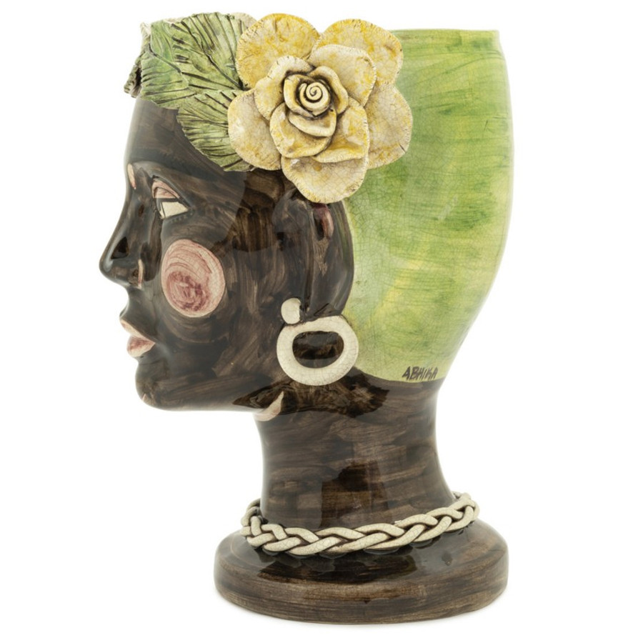 Ваза Vase Selva Moro Head Shiny
