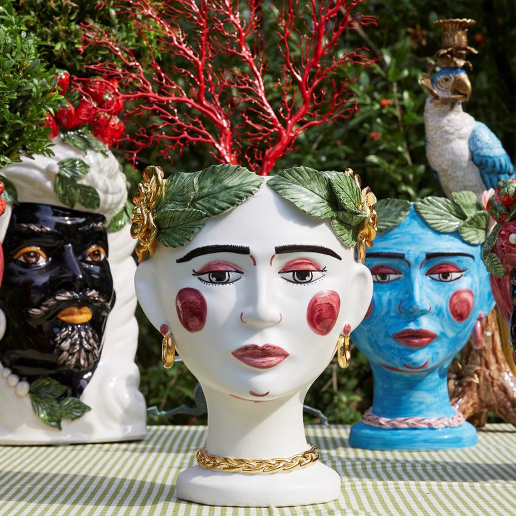 Ваза VASE STRAWBERRIES HEAD MAN BIG Red