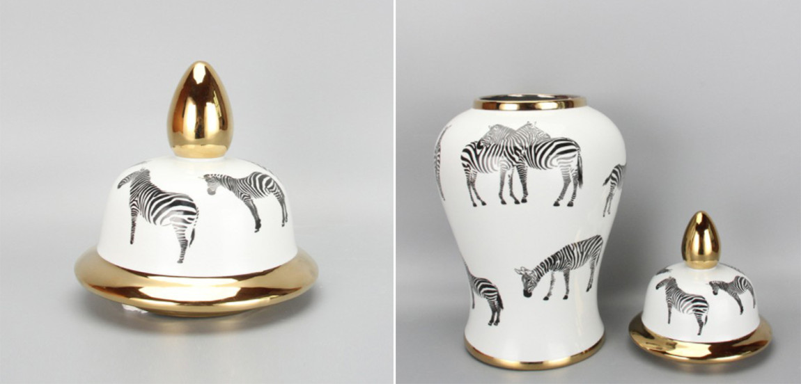 Ваза White Vase Zebra