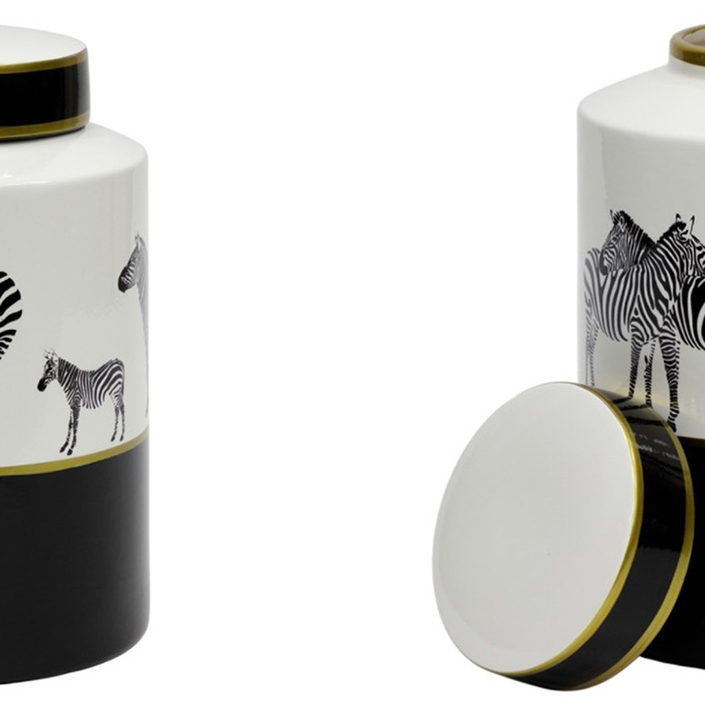 Ваза Zebra Vase white and black 26