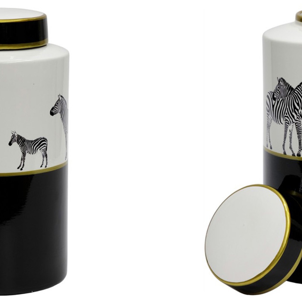 Ваза Zebra Vase white and black 32