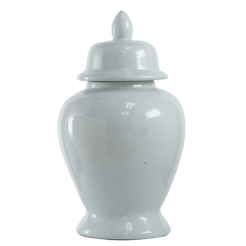 Ваза белая с крышкой однотонная Chinoiserie Ceramics