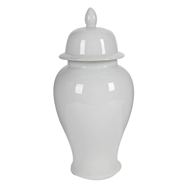 Ваза белая с крышкой однотонная Chinoiserie Ceramics