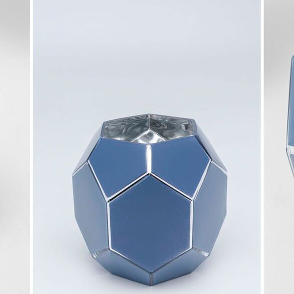 Ваза голубая Geometric Bowl