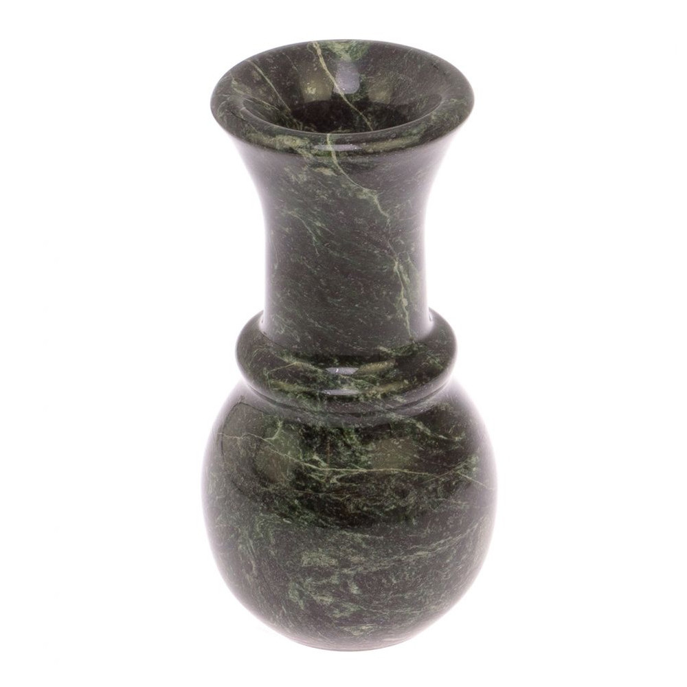 Ваза декоративная для цветов из камня змеевик Vase Serpentine