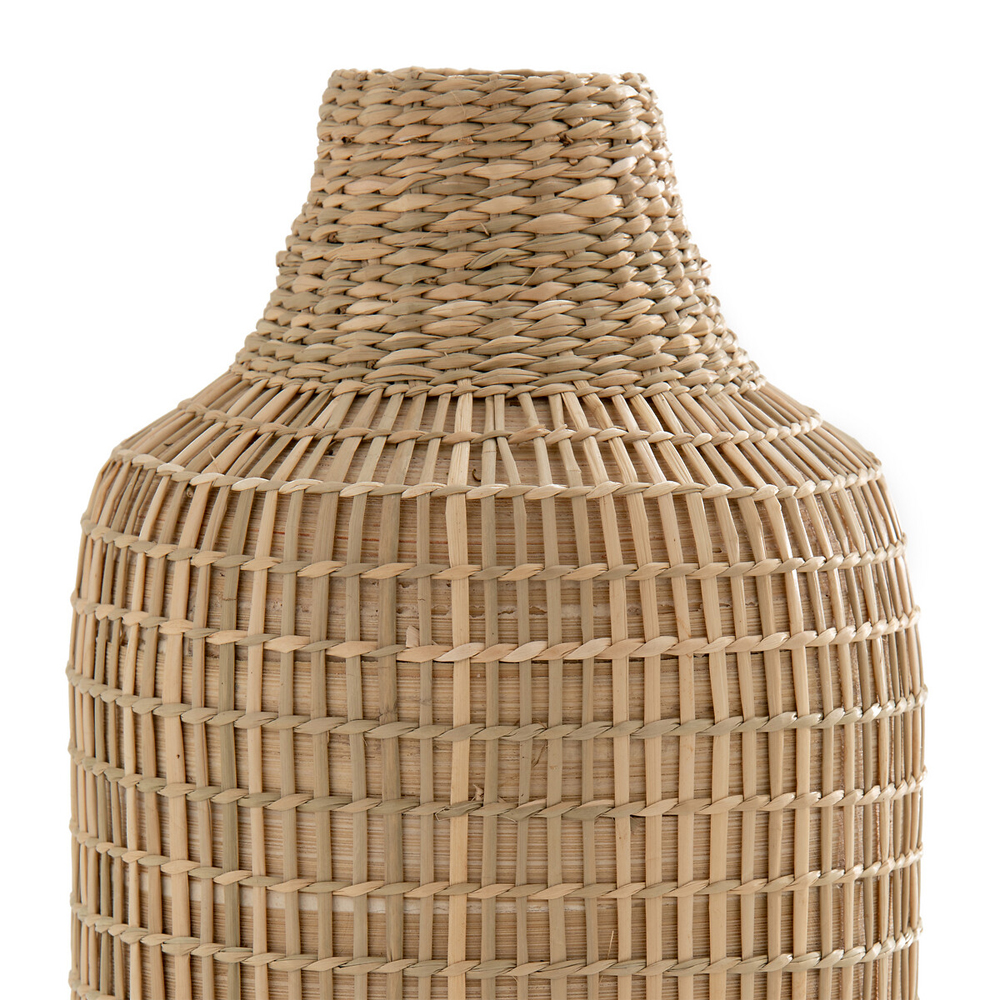 Ваза декоративная из натурального плетеного бамбука Bamboo Decor 32
