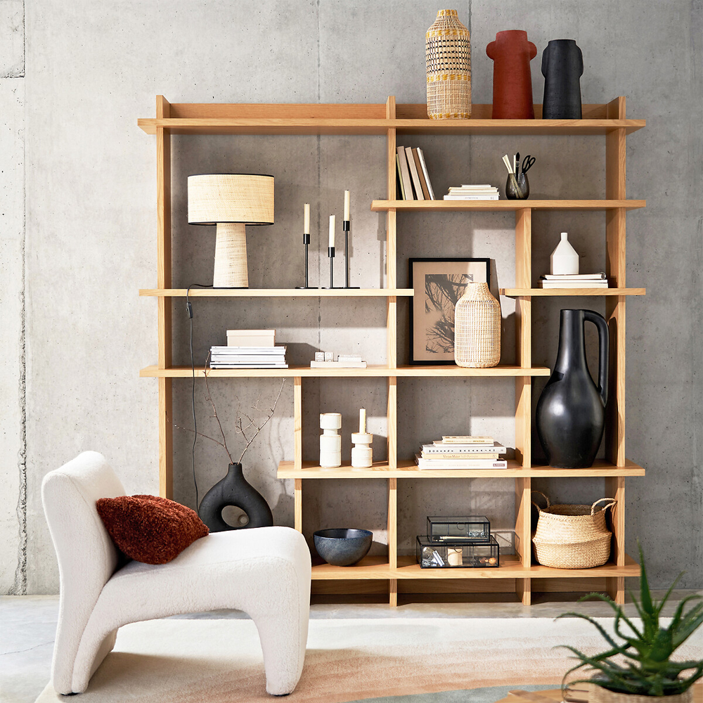 Ваза декоративная из натурального плетеного бамбука Bamboo Decor 32