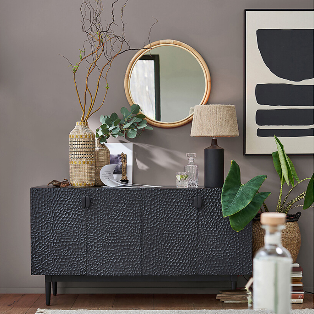 Ваза декоративная из натурального плетеного бамбука Bamboo Decor 32