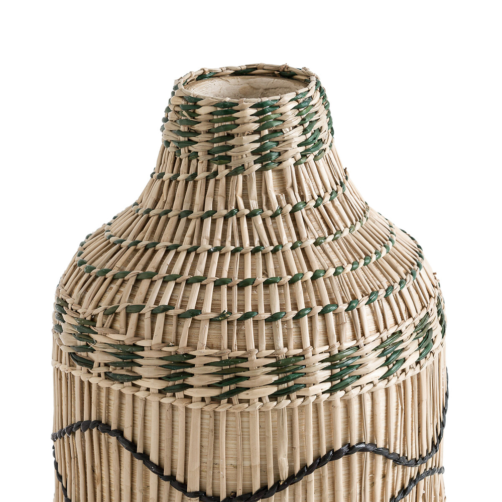 Ваза декоративная из натурального плетеного бамбука Bamboo Decor 35