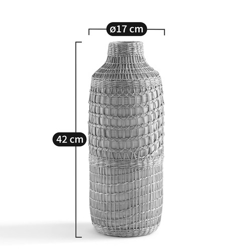 Ваза декоративная из натурального плетеного бамбука Bamboo Decor 42