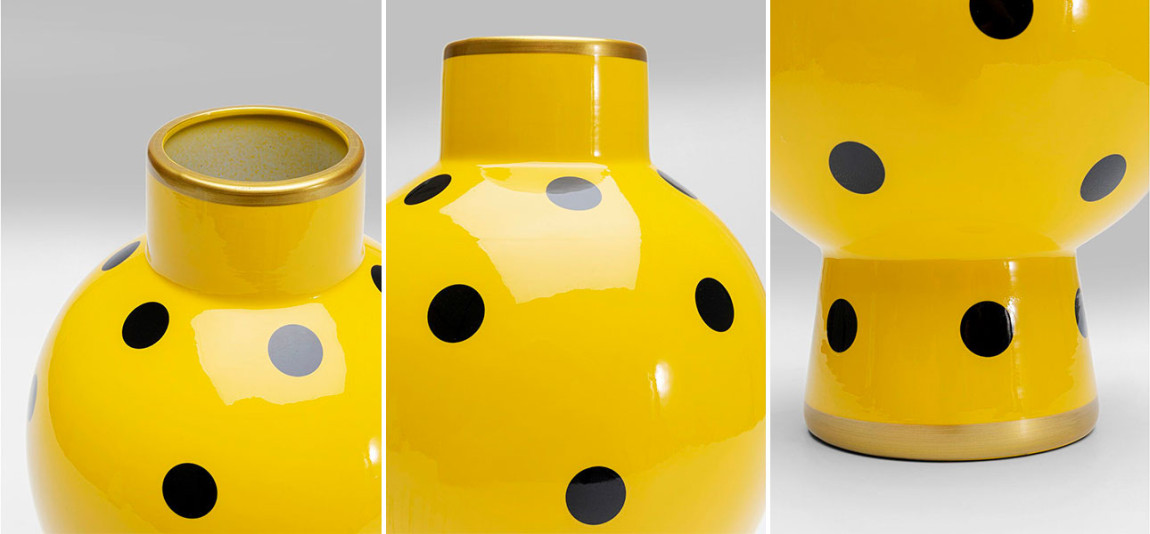 Ваза желтая орнамент солнце Red Sun