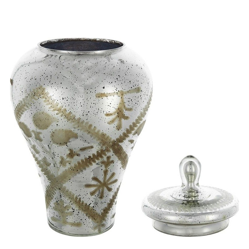 Ваза из стекла с крышкой и декоративными узорами Chinoiserie Ceramics