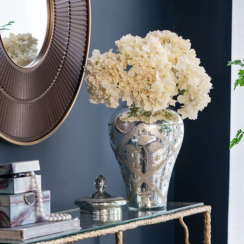 Ваза из стекла с крышкой и декоративными узорами Chinoiserie Ceramics