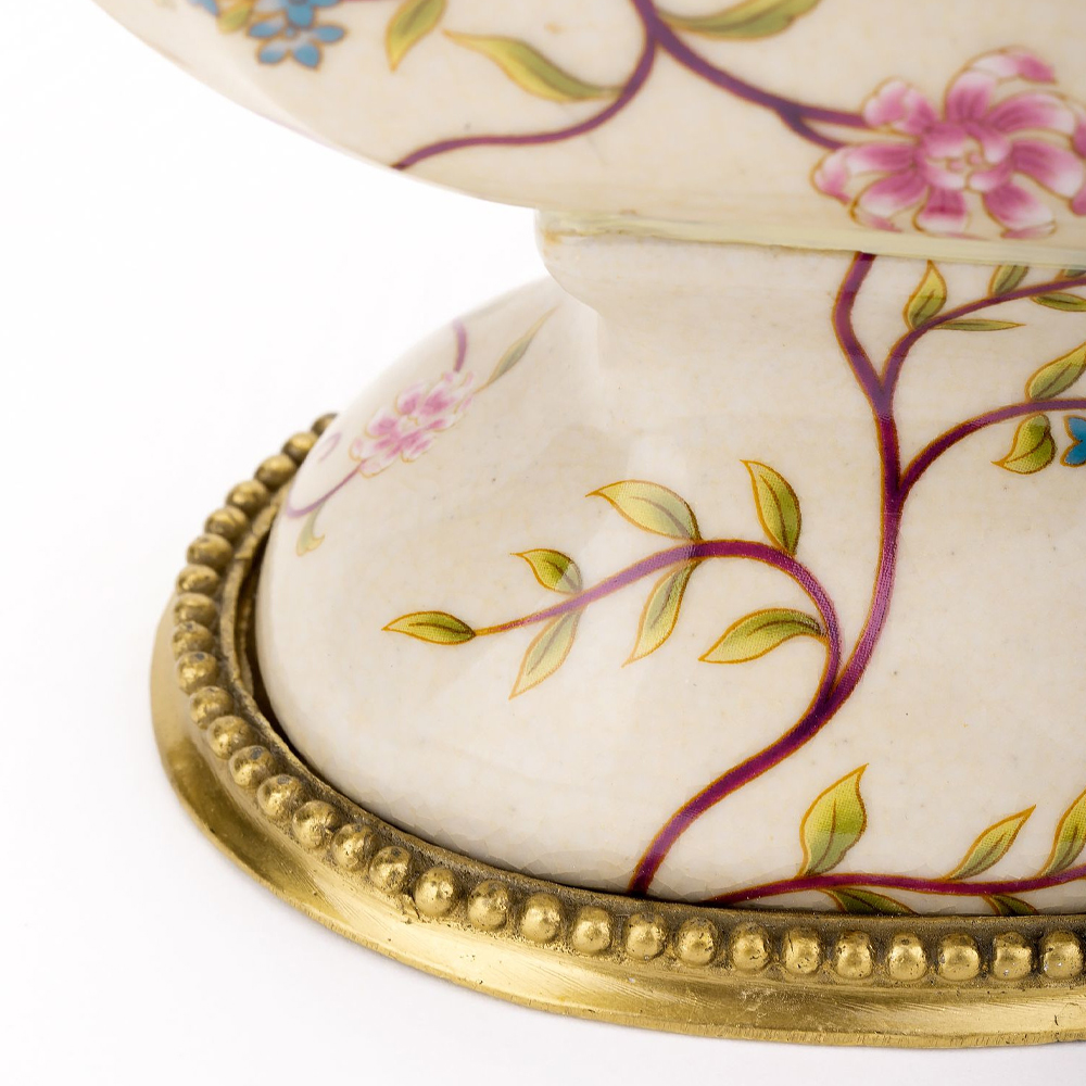 Ваза из фарфора с бронзовыми вставками Eden Garden