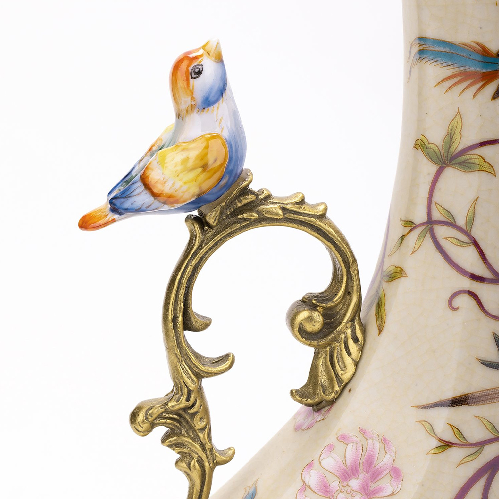 Ваза из фарфора с бронзовыми вставками Eden Garden