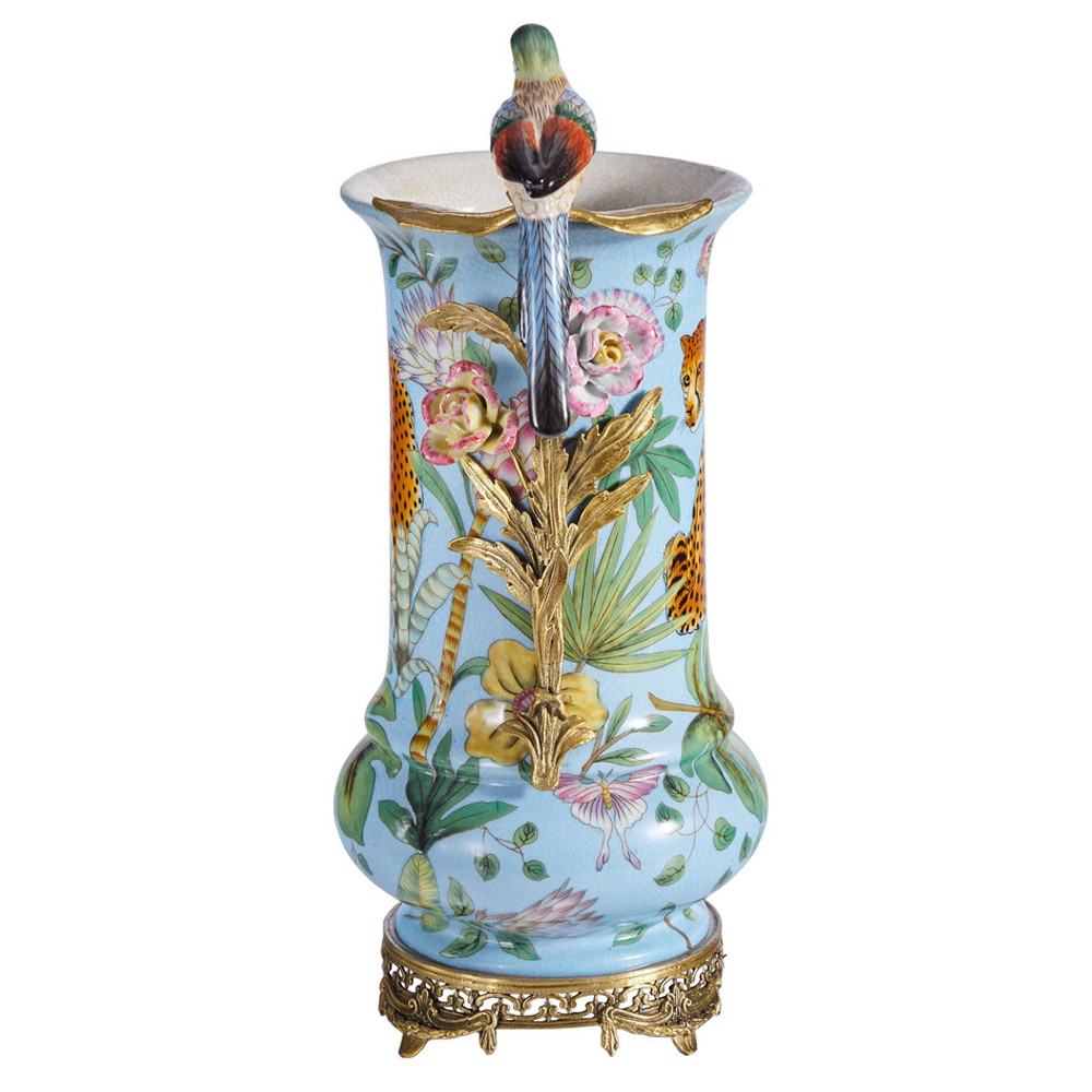 Ваза из фарфора с птицей на бронзовой ветке Garden of Eden
