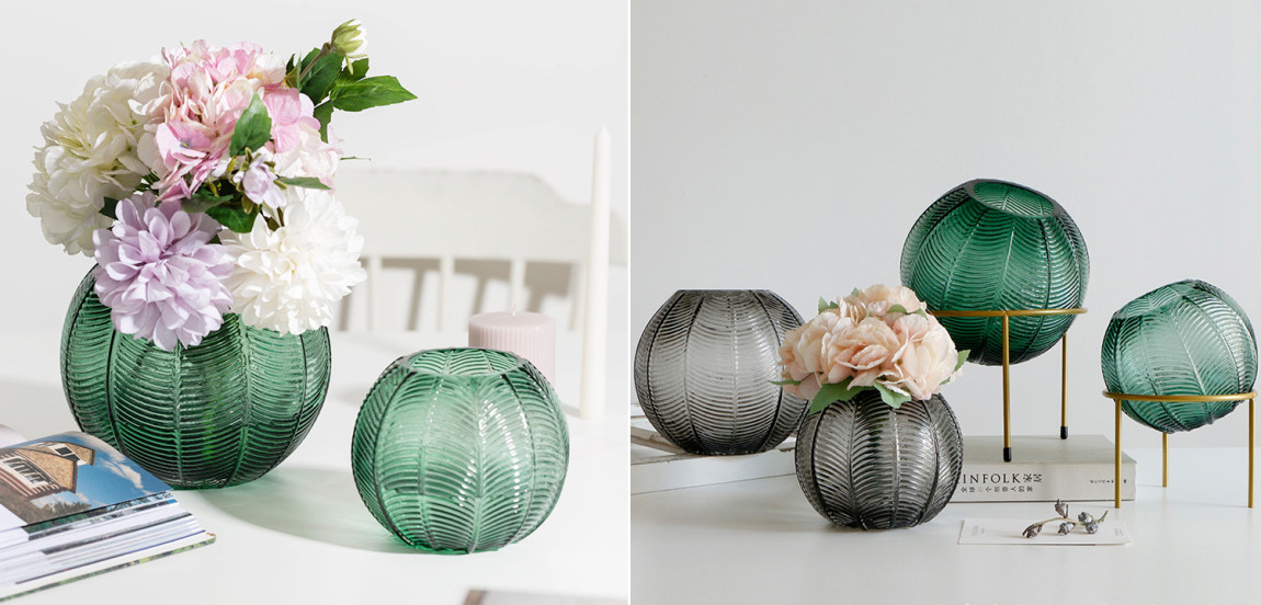 Ваза на подставке Vase Golden Throat Ball