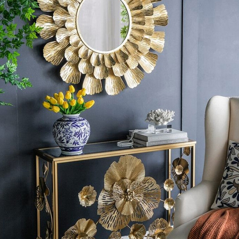 Ваза округлой формы с бело-синим цветочным орнаментом Blue & White Ornament