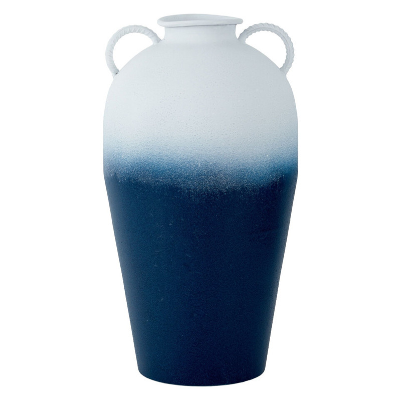 Ваза с градиентным цветом от белого к глубокому синему и декоративными ручками Ocean's Gradient