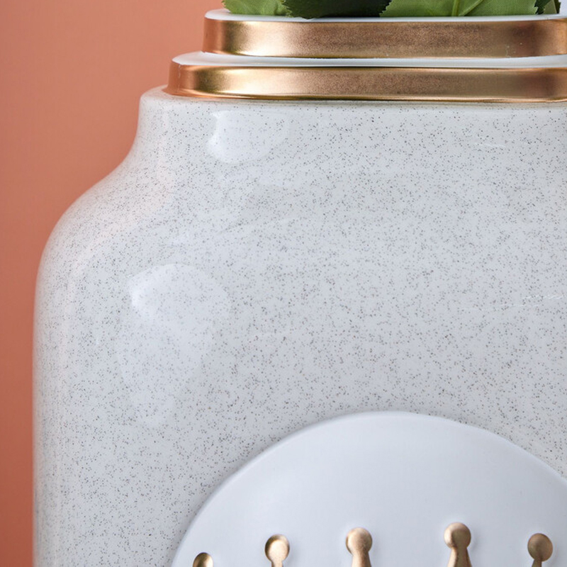 Ваза с золотисто-белыми фрагментами Faces of Imagination