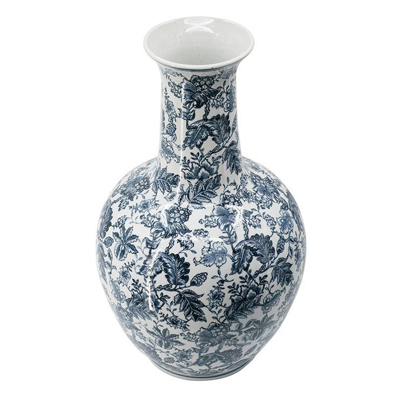 Ваза с классическим узором шинуазри синего цвета Blue & White Ornament