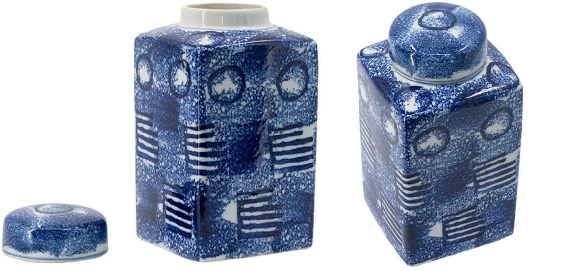 Ваза с крышкой Abstraction Vase square