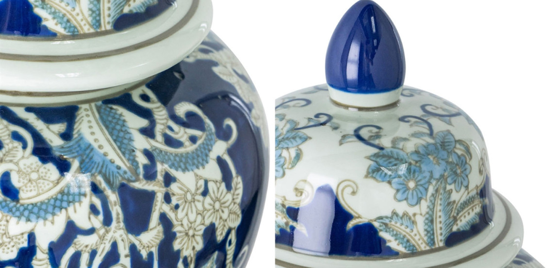 Ваза с крышкой Blue & White Ornament Vase 42