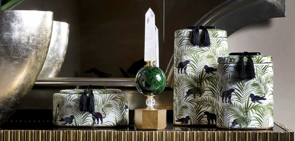 Ваза с крышкой BOX ABHIKA TASSEL